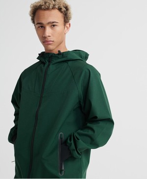 Superdry Echo Beach Cagoule Férfi Kabát Sötét Zöld | XJVCL0328